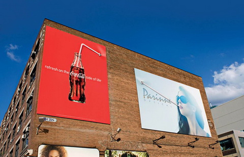 Billboard - (Coca-Cola) Straw in the wall-1